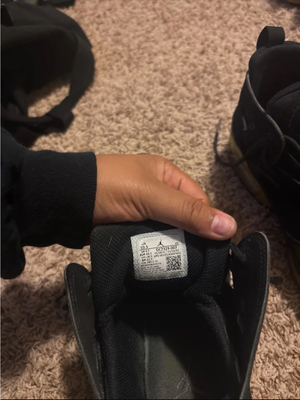 Jordan Black Sneakers with Gold Jumpman